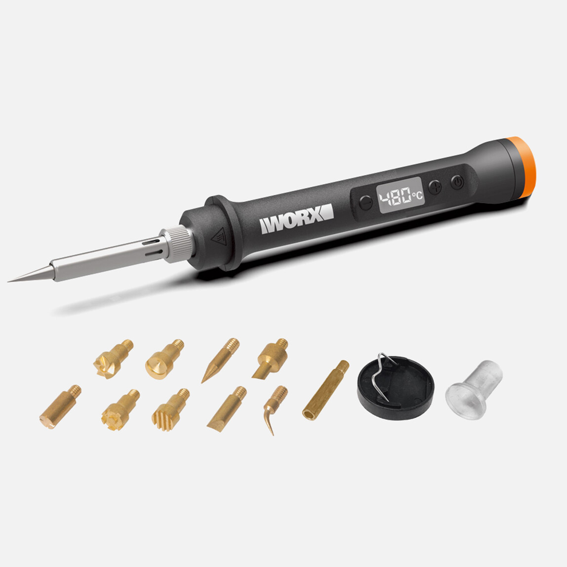    WORX WX744.9 MAKERX 20Volt Profesyonel Dijital Lehim Tabancası + 12 Aksesuar (Akü Dahil Değildir)  