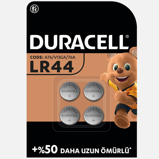 Duracell LR44 Alkalin Düğme Pil 1.5 Volt 2'li Paket 