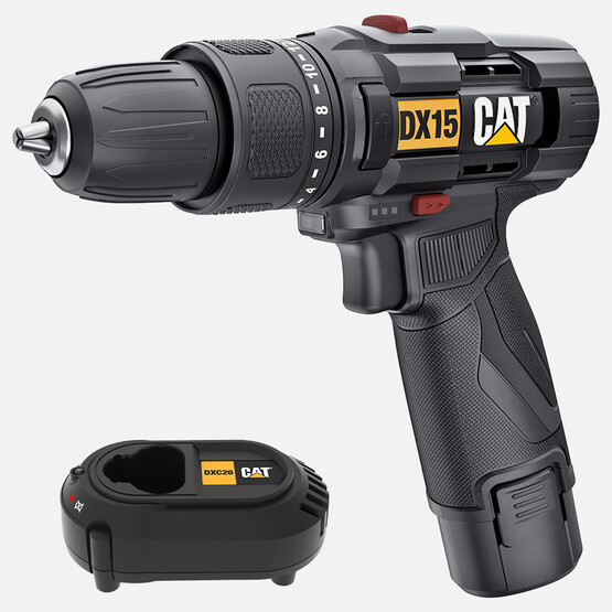 CAT DX15 12 V 2 Ah Tek Akülü Li-ion Profesyonel Darbeli Akülü Matkap  