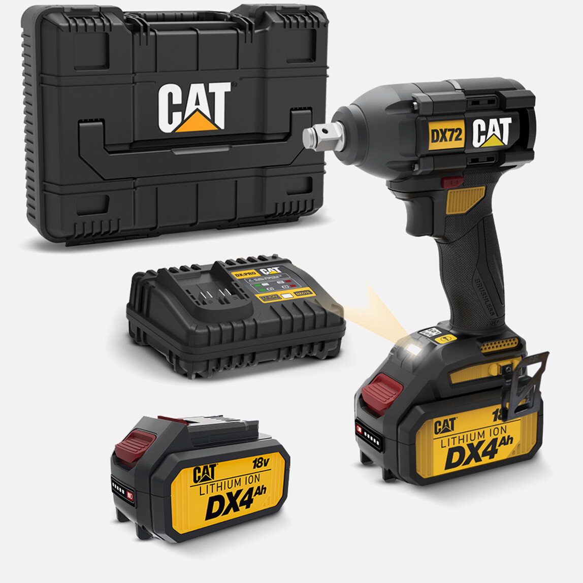    CAT DX72 18V - 4.0Ah Çift Akülü Şarjlı Profesyonel Kablosuz Vidalama   