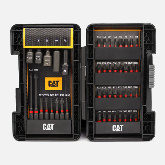 CAT DA01902 45 Parça Manganez Fosfat Alaşımlı Vidalama Uç Seti 