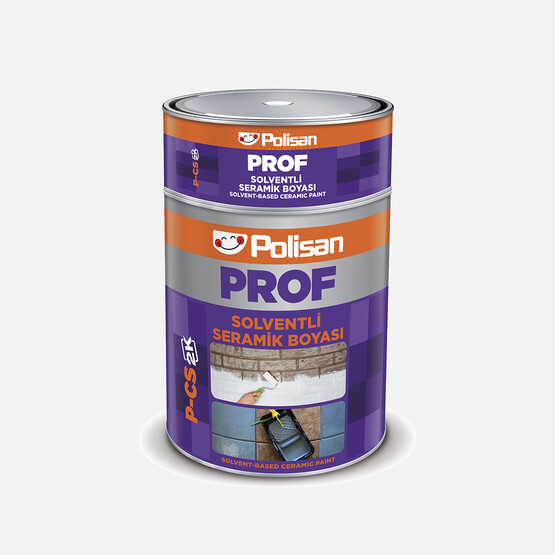 Polisan 3 Kg Profesyonel P-CS 2K Solvent Bazlı Siyah Seramik Boya