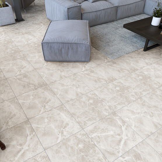 Duratiles Stella Karo Açık Gri 45 x 45 cm 1,22 m2