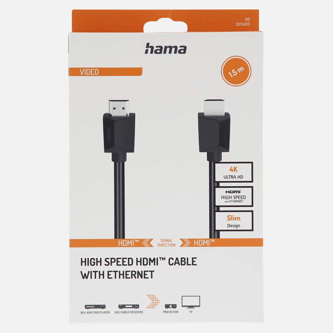    Hama HS HDMI Kablo Siyah 1,5 metre 