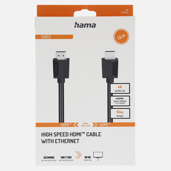 Hama HS HDMI Kablo Siyah 1,5 metre