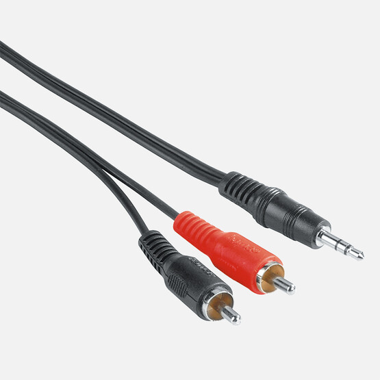 Hama Ses Kablosu 2RCA Stereo 2m Siyah 