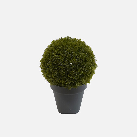 Saksıda Yapay Top Şimşir 30 cm