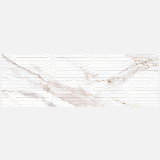 Bien Antique Carrara Dekofon Rektifiyeli Karo Parlak Mermer 40 x 120 cm 1,92 m2