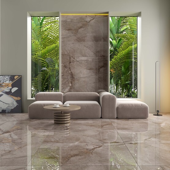 Bien Root Ash Rektifiyeli Karo Parlak Kahverengi 60 x 120 cm 2,16 m2