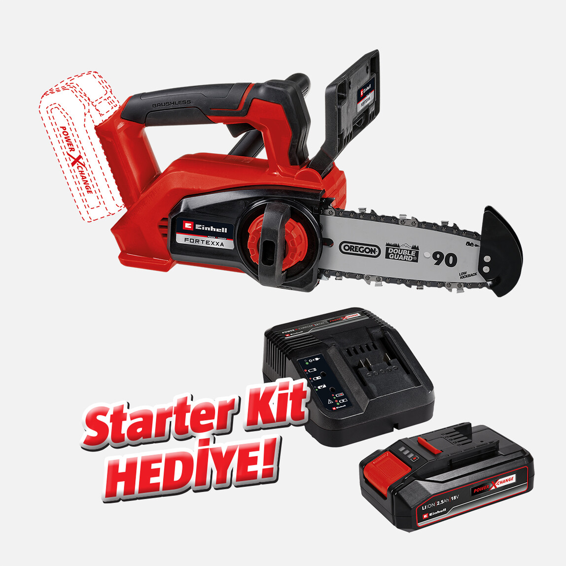    Einhell Fortexxa 18/20 TH Akülü Ağaç Kesme Makinesi 