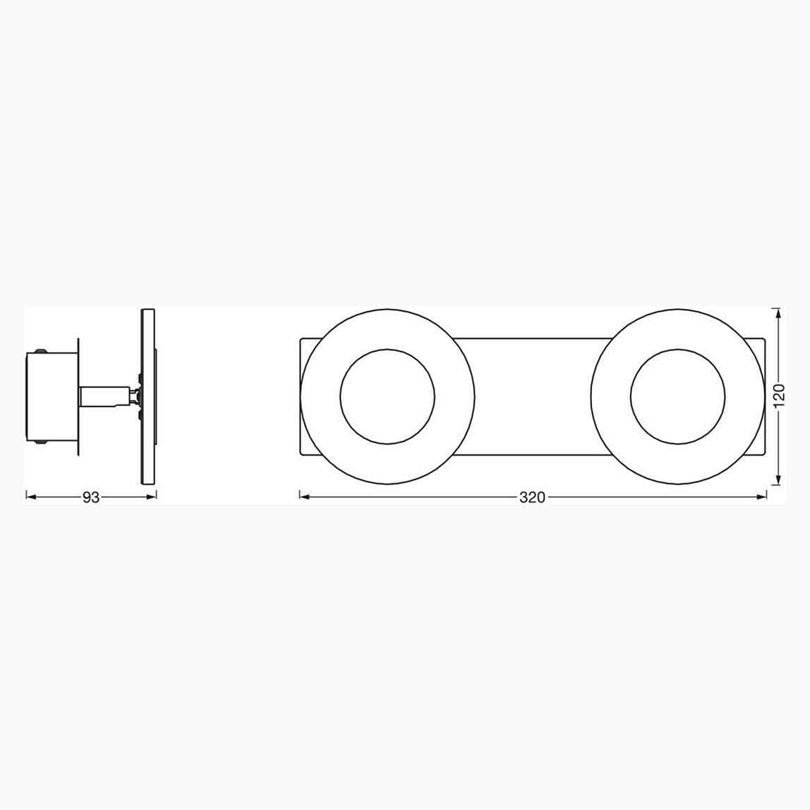    Smart Orbis Wave Wifi 26 W 2'li Sıva Üstü Led Spot 