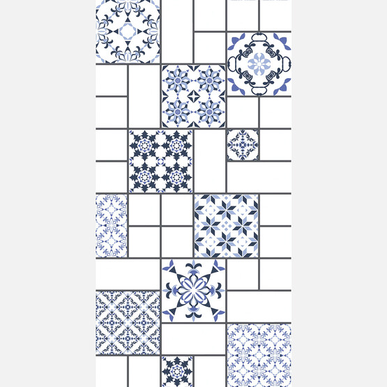 Seramiksan Motif Karo Fantasia Blue 30 x 60 cm 1,44 m2