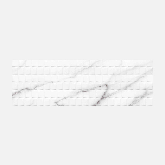 Bien Alin Dekofon Rektifiyeli Karo Parlak Beyaz 30 x 90 cm 1,89 m2