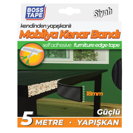 Masa Kenar Koruma Bandı Siyah 18mmX5mt 