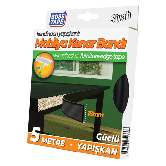 Masa Kenar Koruma Bandı Siyah 18mmX5mt 