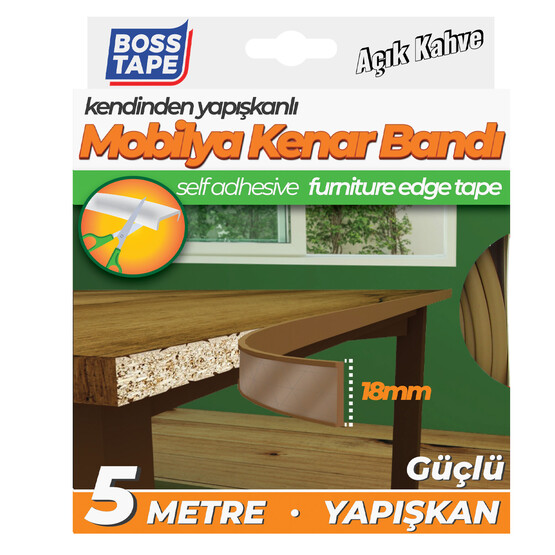 Masa Kenar Koruma Bandı Açık Kahve 18mmX5mt 