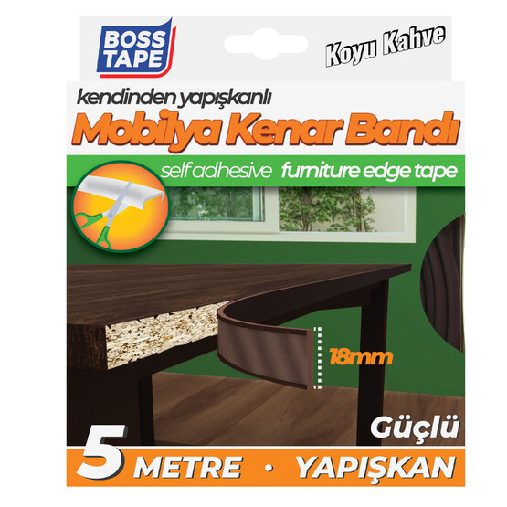 Masa Kenar Koruma Bandı Koyu Kahve 18mmX5mt
 