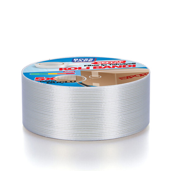 Boss Tape Takviyeli Lifli Koli Bandı Şeffaf 45 mm x 25 mt