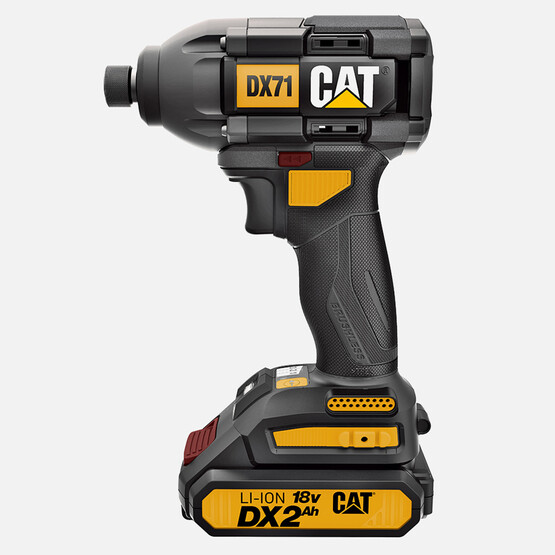 CAT DX71 18Volt 2.0Ah Li-ion Çift Akülü 215Nm Kömürsüz Profesyonel Şarjlı Darbeli Tornavida 