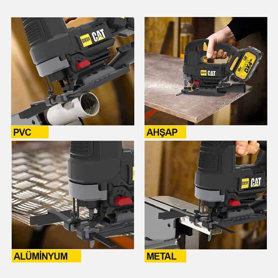 CAT DX51B 18Volt Kömürsüz Profesyonel Dekupaj Testere(Akü ve Şarj Dahil Değildir.)
