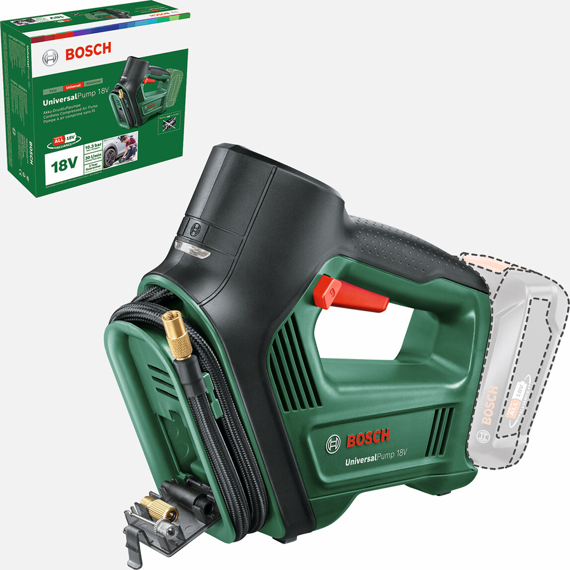    Bosch UniversalPump 18V Akülü Hava Kompresörü (Solo)  