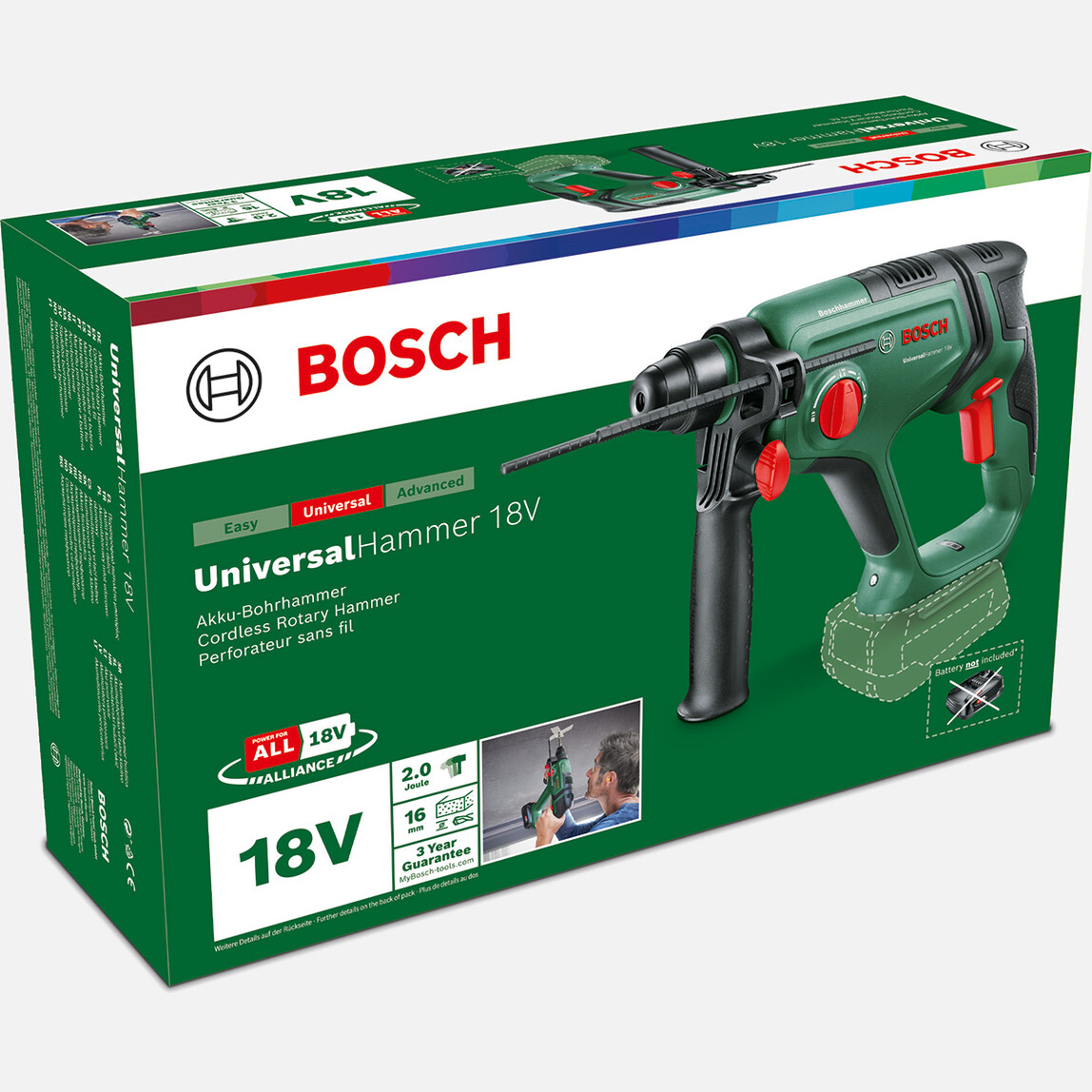    Bosch UniversalHammer 18V Akülü Kırıcı Delici (Solo)  