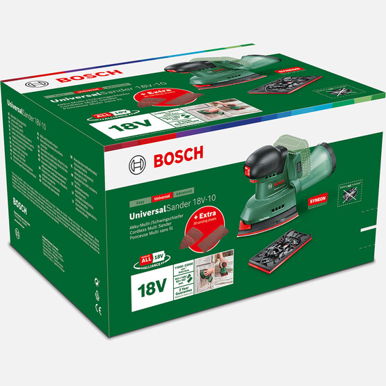 Bosch Universal Sander 18V-10 Akülü Titreşimli Delta Zımpara -Solo (Akü ve Şarj Cihazı Dahil Değildir.)