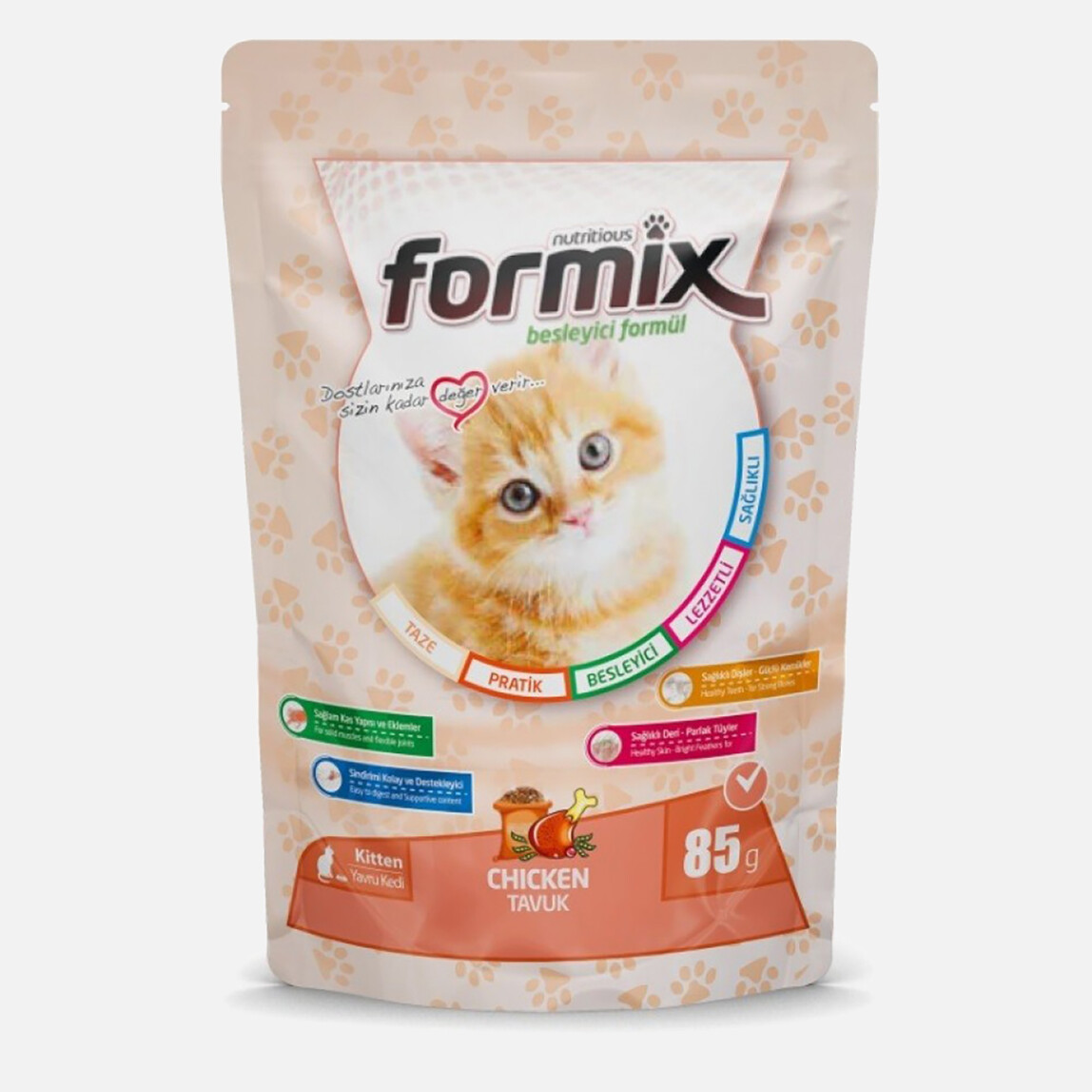    Formix Tavuk Etli Jöleli Yavru Kedi Maması 85gr  