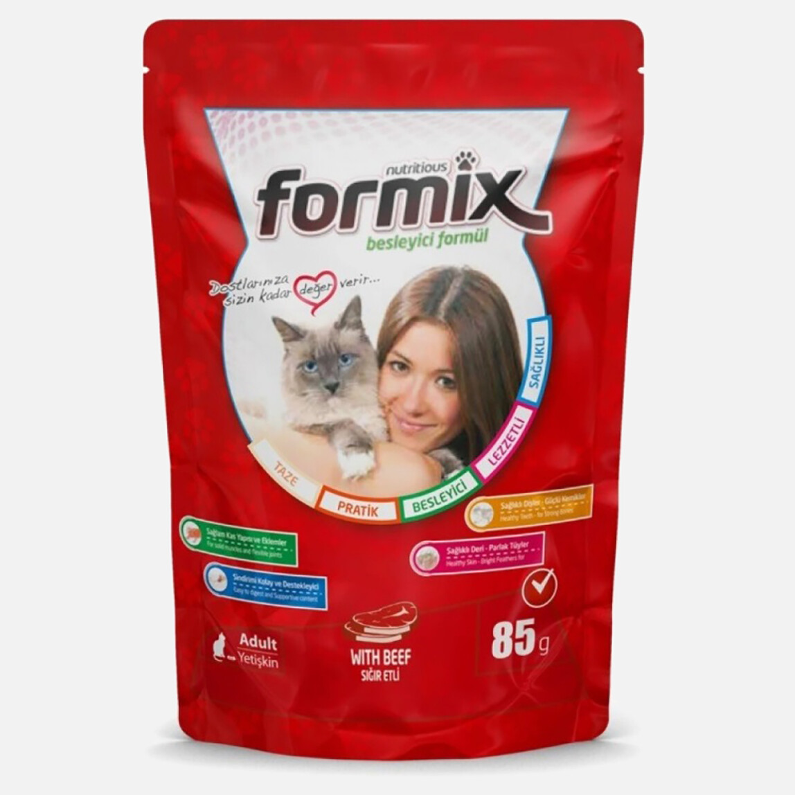    Formix Sığır Etli Jöleli Yetişkin Kedi Maması 85gr  