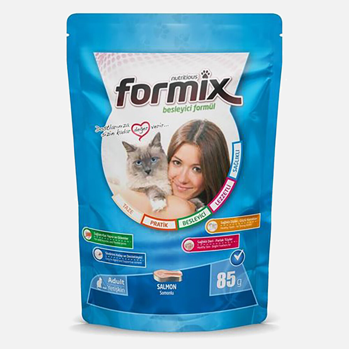    Formix Somon Etli Jöleli Yetişkin Kedi Maması 85gr  