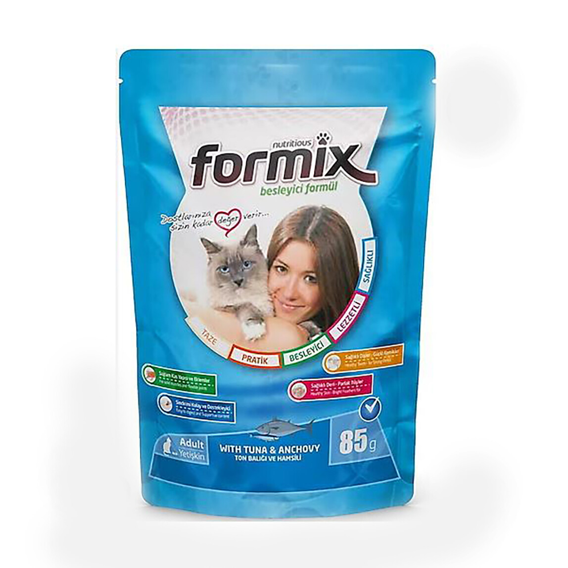    Formix Ton Balığı ve Hamsili Jöleli Yetişkin Kedi Maması 85gr  