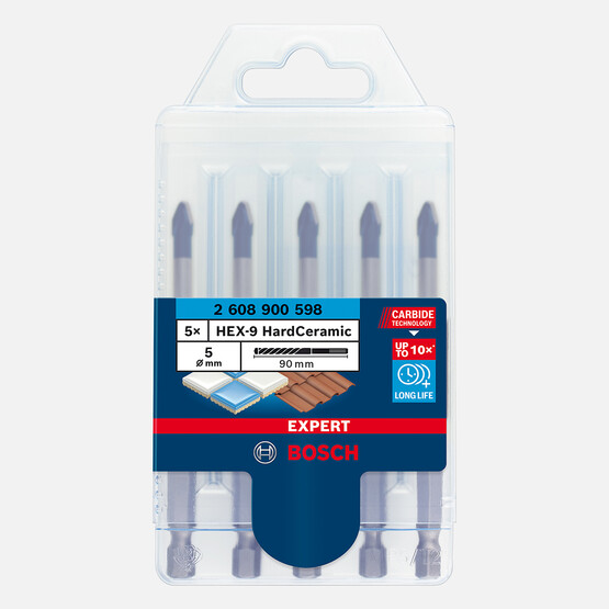 Bosch Exp Hardceramic Matkap U Hex-9 5 mm 5'li Set