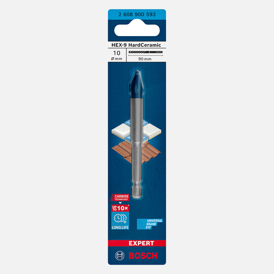 Bosch Exp Hardceramic Matkap U Hex-9 10x90 mm
