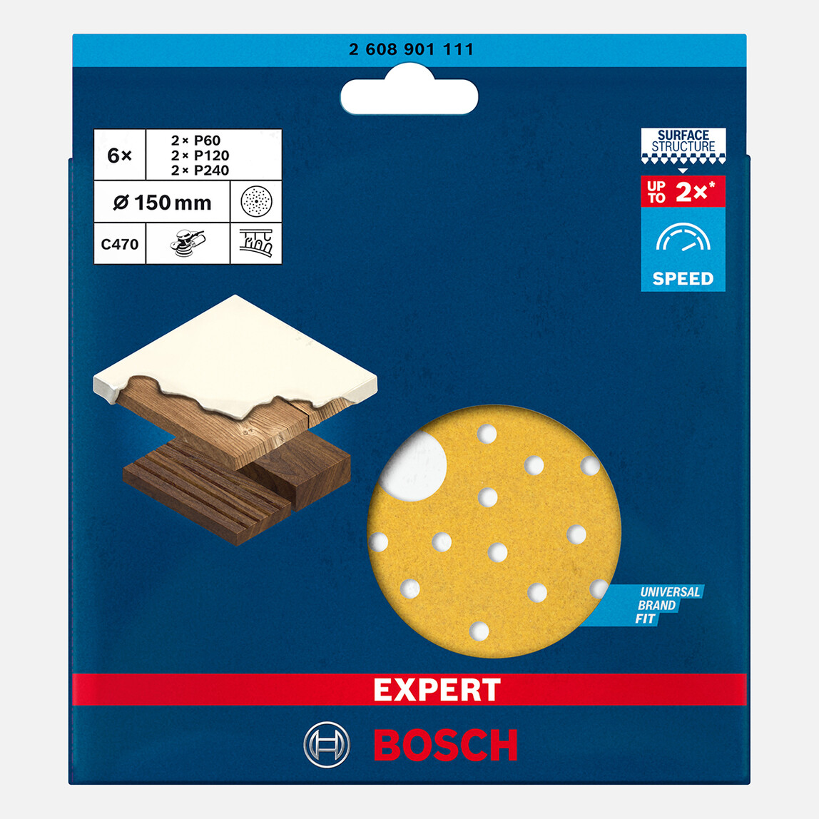    Bosch Exp Zımpara Exc470,S21261 Hook&Look 6'lı 