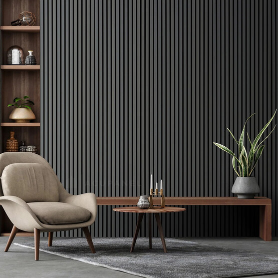 Gri Duvar Paneli 18x12x280 cm