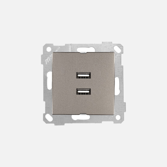 Rita Mek Tus 2'li Usb Sarj Prizi Antrasit