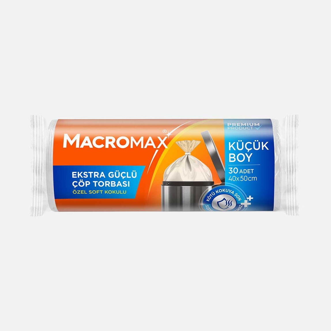    Macromax Extra Güçlü Çöp Torbası Küçük Boy 30 Adet  