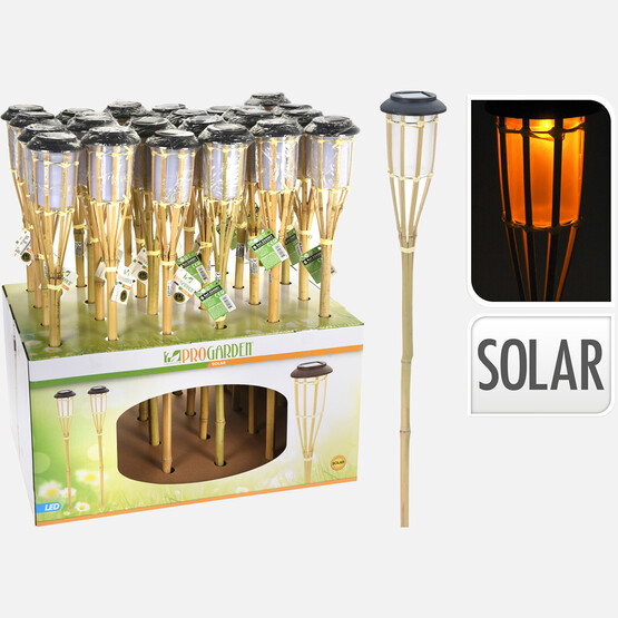 Bambu 65cm Led Solar Meşale 