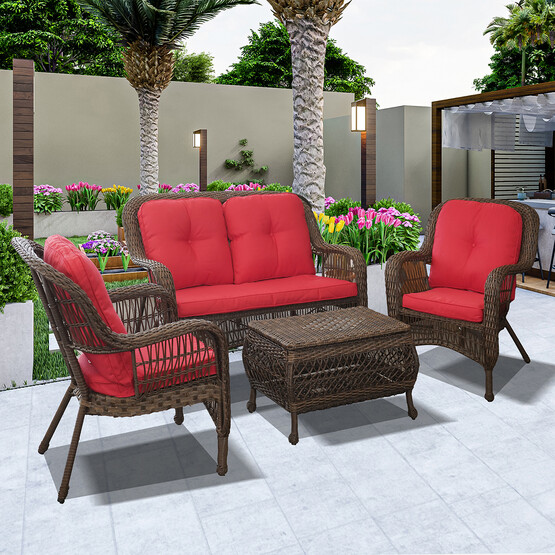 Sunfun Sunset Rattan 4 Parça Oturma Grubu 