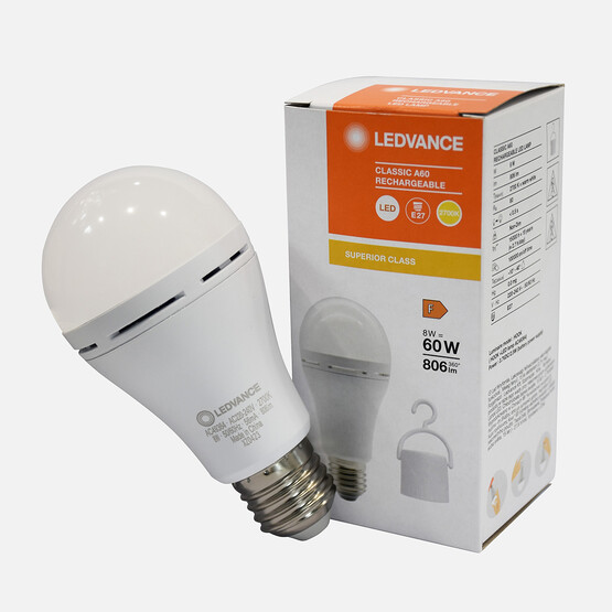 Lcla60 Rech 8 W Sarı Şarjlı E27 LED Ampul