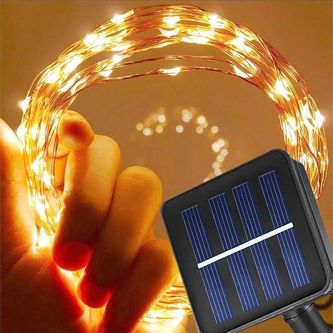    Güneş Enerjili Solar 100 Led 10 Metre  