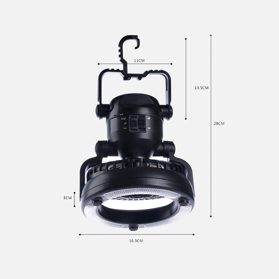 2In1 Led Kamp Lambası Tavan Vantilatörü 