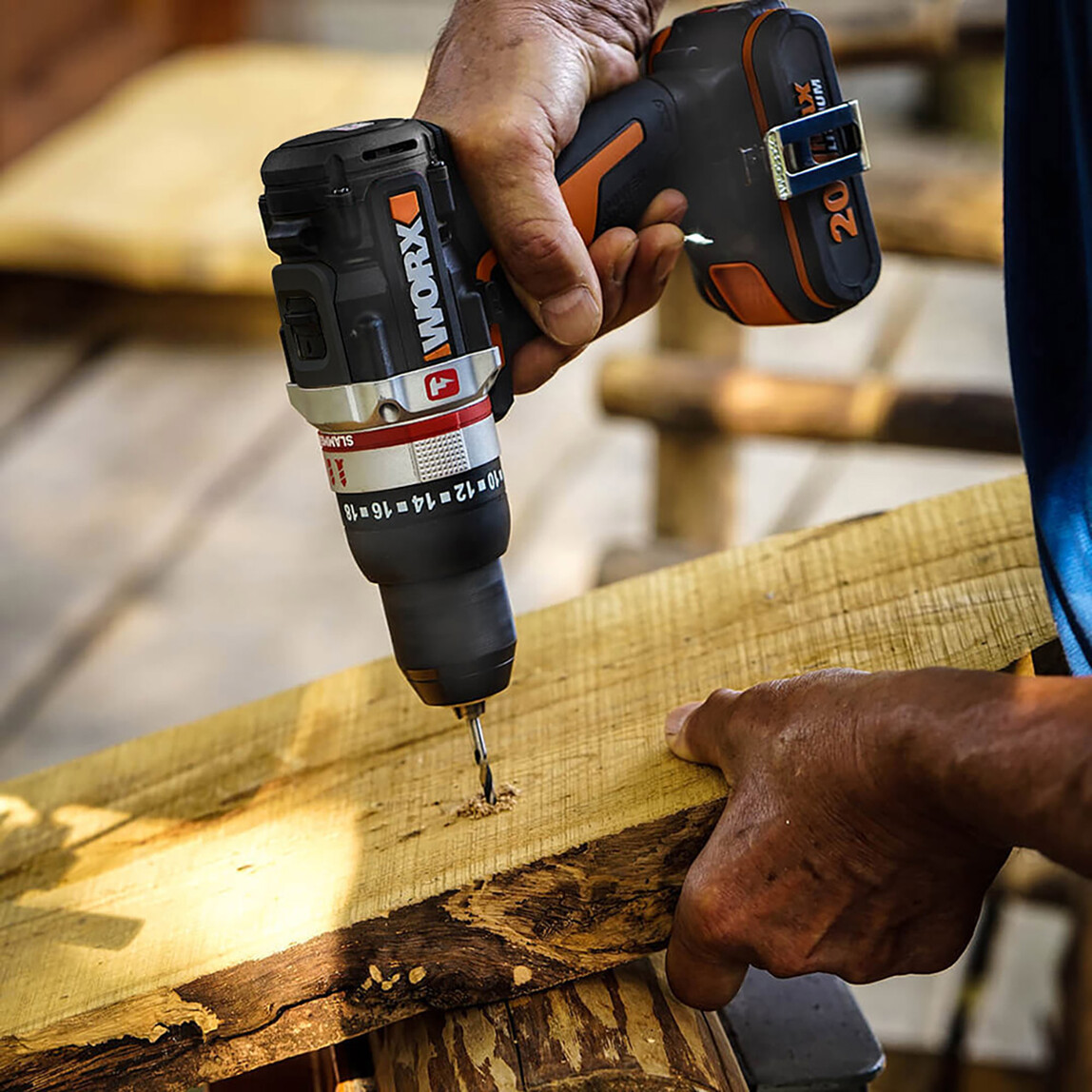    Worx WX-JCR 20Volt/2.0Ah Li-ion Çift Akülü Kömürsüz Profesyonel Darbeli Şarjlı Matkap  