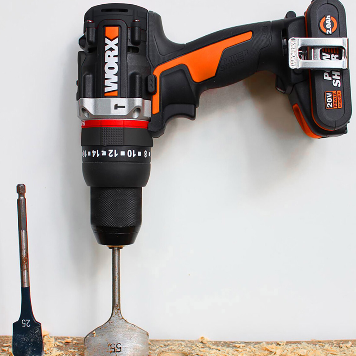    Worx WX352.9 20Volt Kömürsüz Profesyonel Şarjlı Darbeli Matkap (Akü Dahil Değildir)  