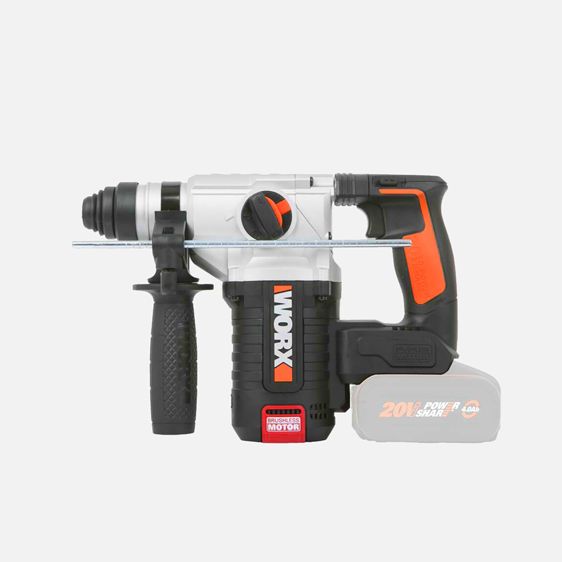    Worx WX380.9 20Volt 2.2J Profesyonel SDS-Plus Pnömatik Kırıcı/Delici (Akü Dahil Değildir)  