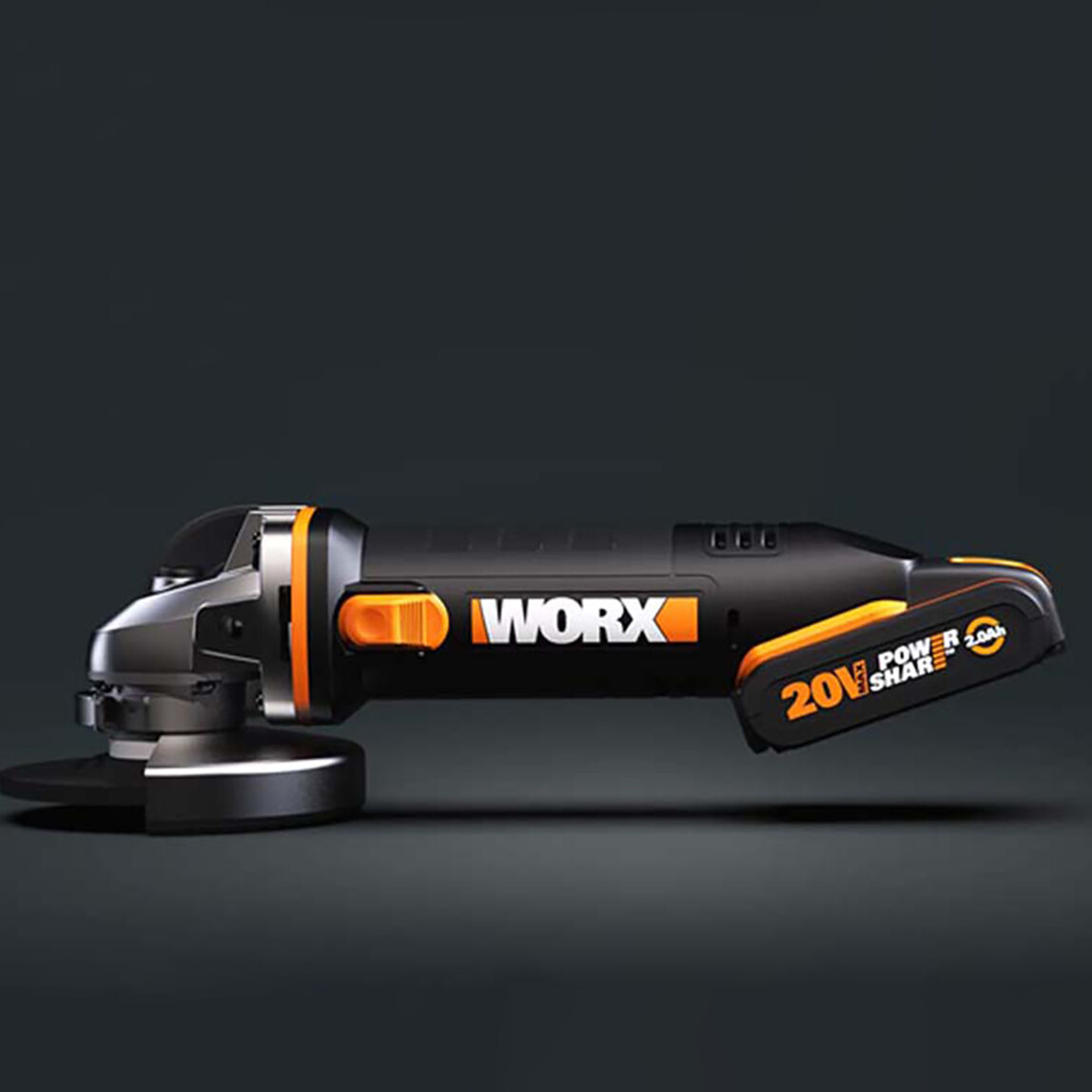    Worx WX800.9 20Volt 115mm Profesyonel Avuç Taşlama (Akü Dahil Değildir)  