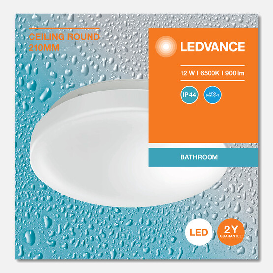 Ceiling Round 210 12W 865 Ip44 Led Plafonyer 12W Beyaz 