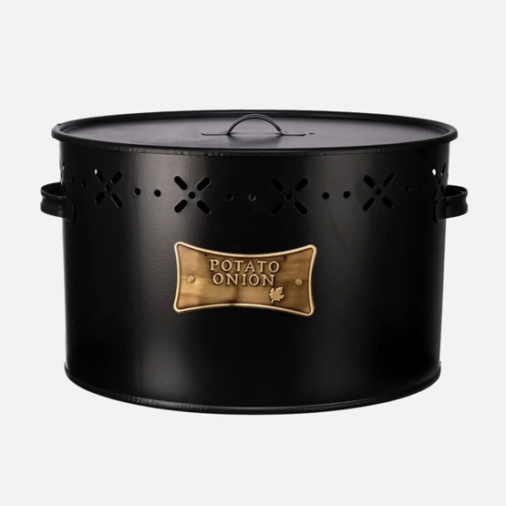 Evstyle Metal Bölmeli Patates Soğan Kabı Siyah 