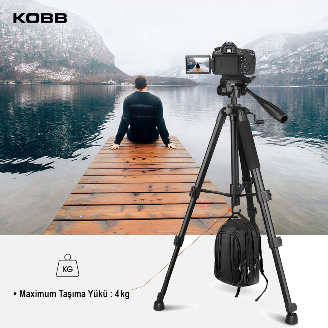    KOBB KBL20T 160CM Su Terazili Profesyonel Alüminyum Lazer Tripod  