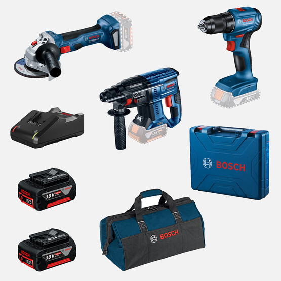 Bosch GSR 185-LI GWS 180-LI GBH 180-LI Profesyonel Makine Seti